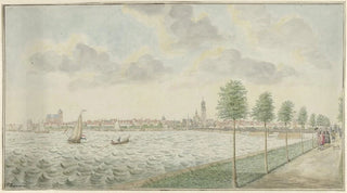 Pieter Remmers - Gezicht op Kampen van de rivierzijde.webp
