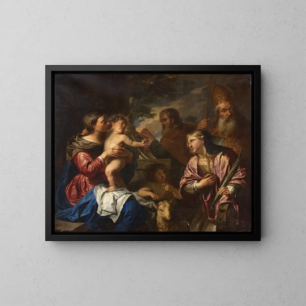 Das mystische Ehepaar der heiligen Katharina - Pieter Thijs — gerahmtes Bild an der Wand
