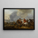 Kavallerie, die die Infanterie angreift - Pieter Wouwerman — gerahmtes Bild an der Wand