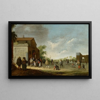 Pieter de Bloot - The Feeding of the Poor at the Staircase of the Cloisters.webp