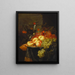 Stillleben mit Früchten und einem Kirschzweig auf einem Berkemeyer-Glas - Pieter de Ring — gerahmtes Bild an der Wand