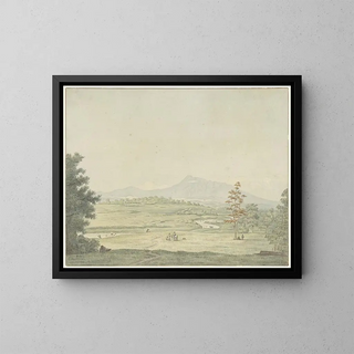 Landschaft in Java - Pieter van Oort Hzn — gerahmtes Bild an der Wand