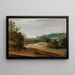 Landschaft aus Dünen mit Landstraße - Pieter van Santvoort — gerahmtes Bild an der Wand