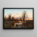 Wasserbüffel auf dem Land in der römischen Landschaft - Pietro Barucci — gerahmtes Bild an der Wand