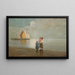 am Strand - Pietro Fragiacomo — gerahmtes Bild an der Wand