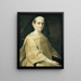 Portrait der Marquise Concina di Udine - Pietro Longhi — gerahmtes Bild an der Wand