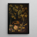 Naturmorte mit Früchten und Weinrebe - Pietro Paolo Bonzi — gerahmtes Bild an der Wand