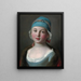 Portrait einer jungen russischen Mädchen in blauer Robe - Pietro Rotari — gerahmtes Bild an der Wand