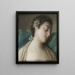 Mädchen schlafend - Pietro Rotari — gerahmtes Bild an der Wand