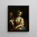 Frau mit Fächer und Frau mit Rose - Pietro Rotari — gerahmtes Bild an der Wand