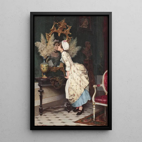 Ein Kuss im Spiegelbild - Pietro Torrini — gerahmtes Bild an der Wand