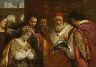 Pietro da Cortona - Saint Domitilla Receiving The Veil From Pope Clement I.webp