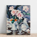 Reproduktion des Gemäldes Pink Roses in a Glass Vase - Samuel John Peploe