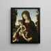 Die Jungfrau mit dem Kind Jesus und Johannes dem Täufer - Pinturicchio — gerahmtes Bild an der Wand