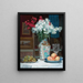 Stillleben mit Blumenstrauß aus Phlox - Piotr Hipolit Krasnodbski — gerahmtes Bild an der Wand