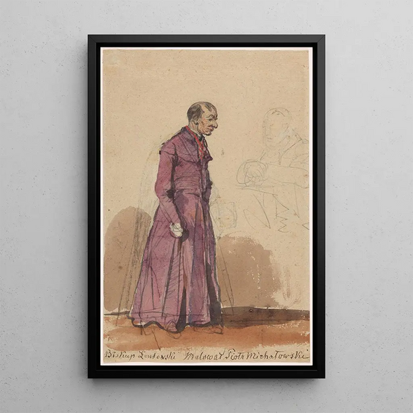 Portrait des Bischofs Towski - Piotr Michałowski — gerahmtes Bild an der Wand