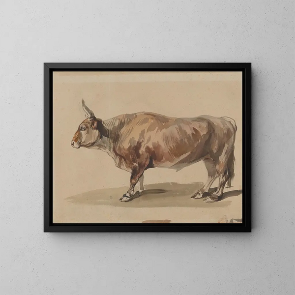 Studie eines jungen Ochsen - Piotr Michałowski — gerahmtes Bild an der Wand