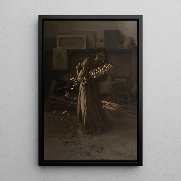 Geister im Atelier Verzweiflung - Piotr Stachiewicz — gerahmtes Bild an der Wand