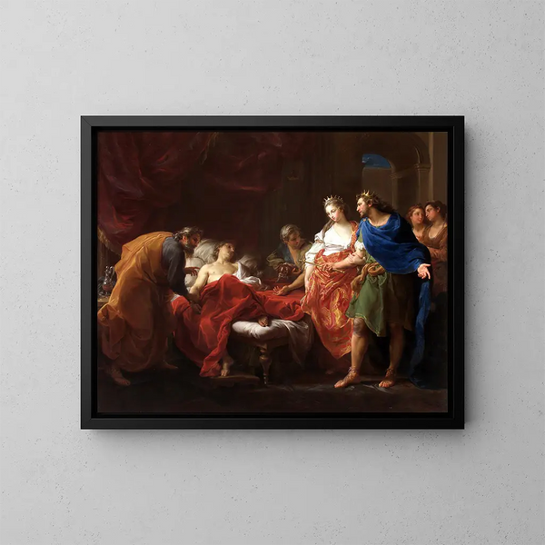 Antiochus und Stratonice - Pompeo Batoni — gerahmtes Bild an der Wand