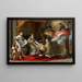 Der Papst Benedikt XIV., der die Enzyklika Ex Omnibus dem Graf von Stainville, dem zukünftigen Herzog von Choiseul, präsentiert - Pompeo Batoni — gerahmtes Bild an der Wand