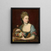 Portrait einer Dame in Flore - Pompeo Batoni — gerahmtes Bild an der Wand
