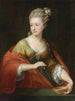 Portrait einer Dame, traditionell als Alexandra Evichovna Demidov in der Rolle der Cleopatra identifiziert - Pompeo Batoni — Ansicht des Kunstwerks