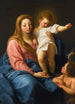 Die Jungfrau mit dem Kind und dem kleinen Johannes dem Täufer - Pompeo Batoni — Ansicht des Kunstwerks