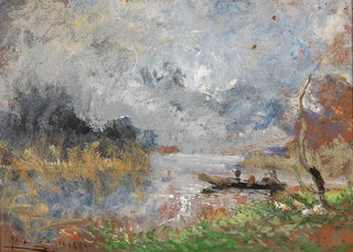 Pompeo Mariani - A Boat Trip on a Lake.webp