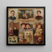 Portrait einer Familiengruppe der Kalinowski-Familie mit Selbstporträt des Künstlers - Adrian Gbocki — gerahmtes Bild an der Wand
