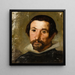 Portrait eines Mannes - Nachfolger von Diego Velázquez — gerahmtes Bild an der Wand