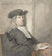 Portrait eines Mannes mit Hut und grauer Perücke, nach rechts gewandt, möglicherweise zwischen 1720 und 1792 - Aert Schouman — Ansicht des Kunstwerks