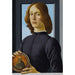 Reproduktion des Gemäldes Portrait eines jungen Mannes mit einem Medaillon - Sandro Botticelli