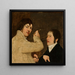 Portrait eines Malers mit einem jungen Mann - Jan Antoni Blank — gerahmtes Bild an der Wand
