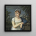 Portrait einer Frau in der Nähe eines Geländers - Jean-Baptiste-Jacques Augustin — Wandpräsentation des Kunstwerks