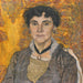 Portrait einer Dame - Alexander Yakovlevich Golovin — in einem Innenraum präsentiert