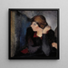 Portrait einer Frau - Alvar Cawn — gerahmtes Bild an der Wand