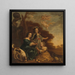 Portrait von Geertruyt Margriet und Anna Delff, den Töchtern des Künstlers - Gemälde von drei kleinen Mädchen in einer Landschaft - Jacob Willemsz Delff der Jüngere — gerahmtes Bild an der Wand