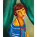 Reproduktion des Gemäldes Portrait von Marguerite Gros, Schwester von Frau Renée Kisling - Moïse Kisling