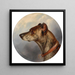 Portrait de chien rond - Carl Reichert — gerahmtes Bild an der Wand