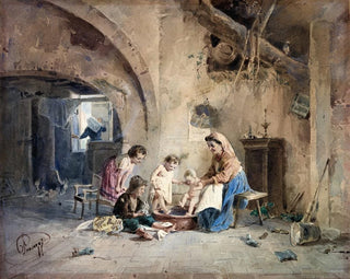 Das Bad - Le Caravage — Ansicht des Kunstwerks
