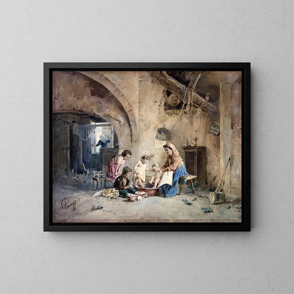 Das Bad - Le Caravage — gerahmtes Bild an der Wand