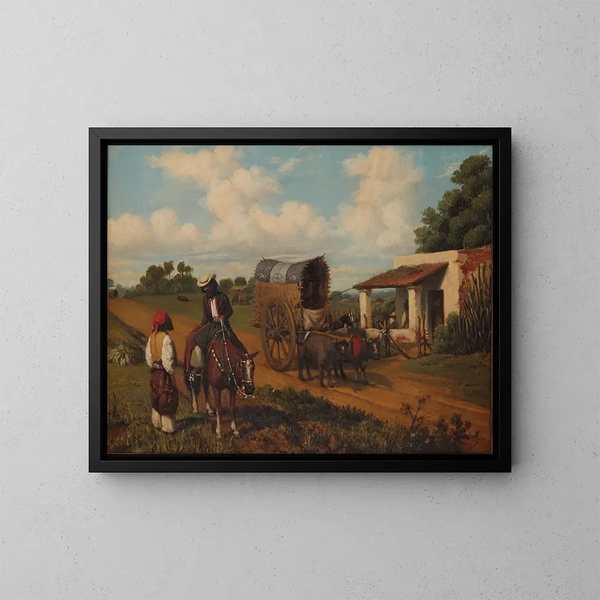 Eine Pause in der Pulperia - Prilidiano Pueyrredón — gerahmtes Bild an der Wand