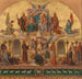 Projekt für das Hauptwerk, das in großen Dimensionen in der Pfarrkirche Sainte-Anne in Baumgarten, Wien, realisiert wurde - Hans Zatzka — Ansicht des Kunstwerks