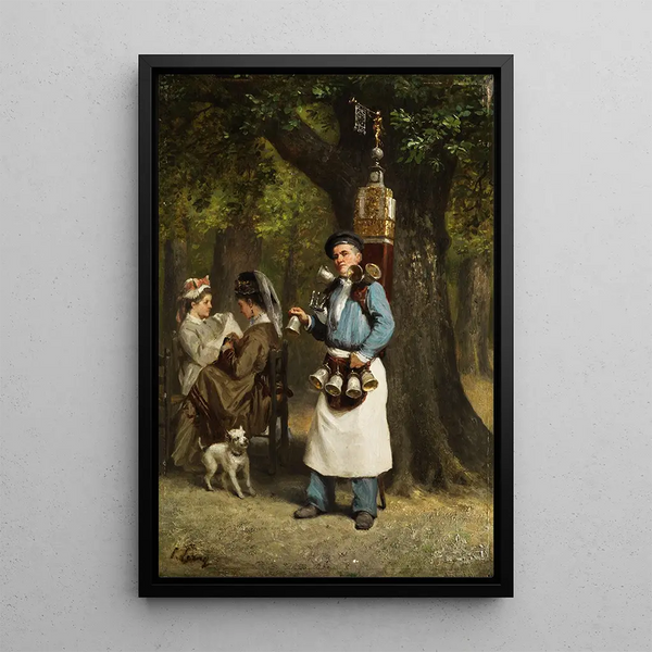 Der Getränkeverkäufer - Prudent-Louis Leray — gerahmtes Bild an der Wand