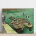 Reproduktion des Gemäldes Quai mit Männern beim Entladen von Sandschiffen - Vincent van Gogh