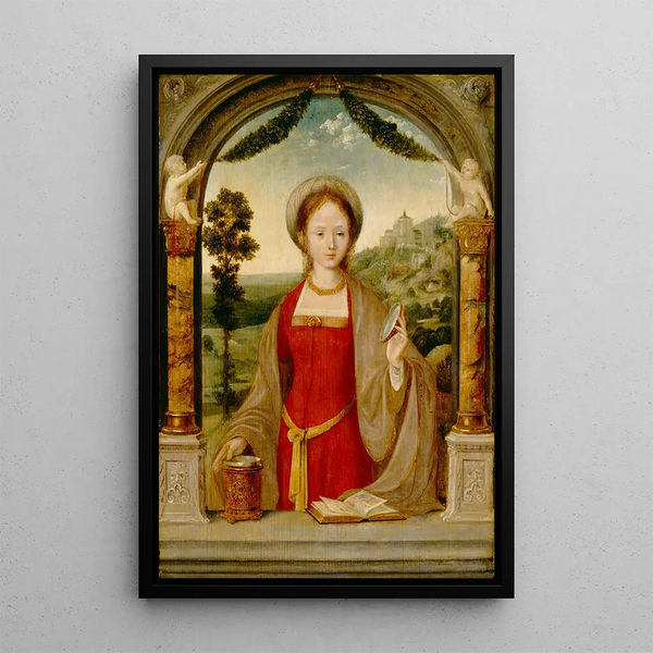 Marie Madeleine - Quentin Massys — gerahmtes Bild an der Wand