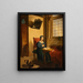 Dame étudiant la Bible - R. Gontard — gerahmtes Bild an der Wand