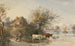 Eine Frau, die Vieh in der Nähe eines Flusses hütet - R. P. Noble — Ansicht des Kunstwerks