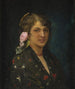 Portrait einer jungen Frau mit einer Rose - Rafael Enríquez Villanueva — Ansicht des Kunstwerks