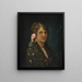 Portrait einer jungen Frau mit einer Rose - Rafael Enríquez Villanueva — gerahmtes Bild an der Wand